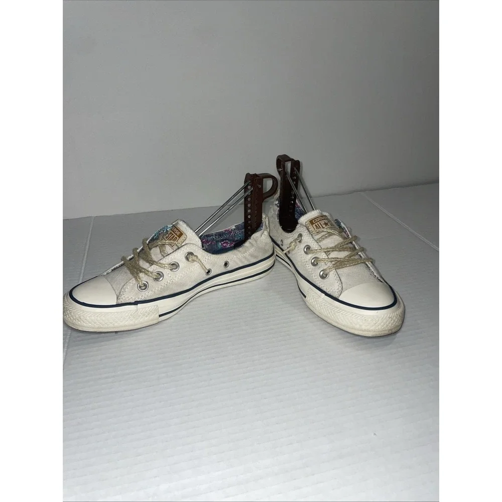 Converse All Star Shoreline Slip On White Sneaker Rope Laces Womens Size 7.5 - Picture 2 of 8